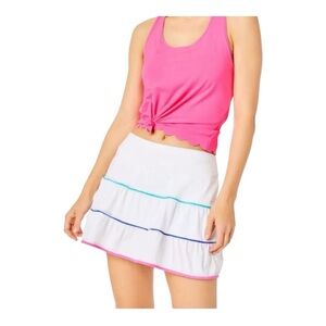 Lilly Pulitzer Peachy Skort Resort White Sz L Luxletic Tennis Pickleball